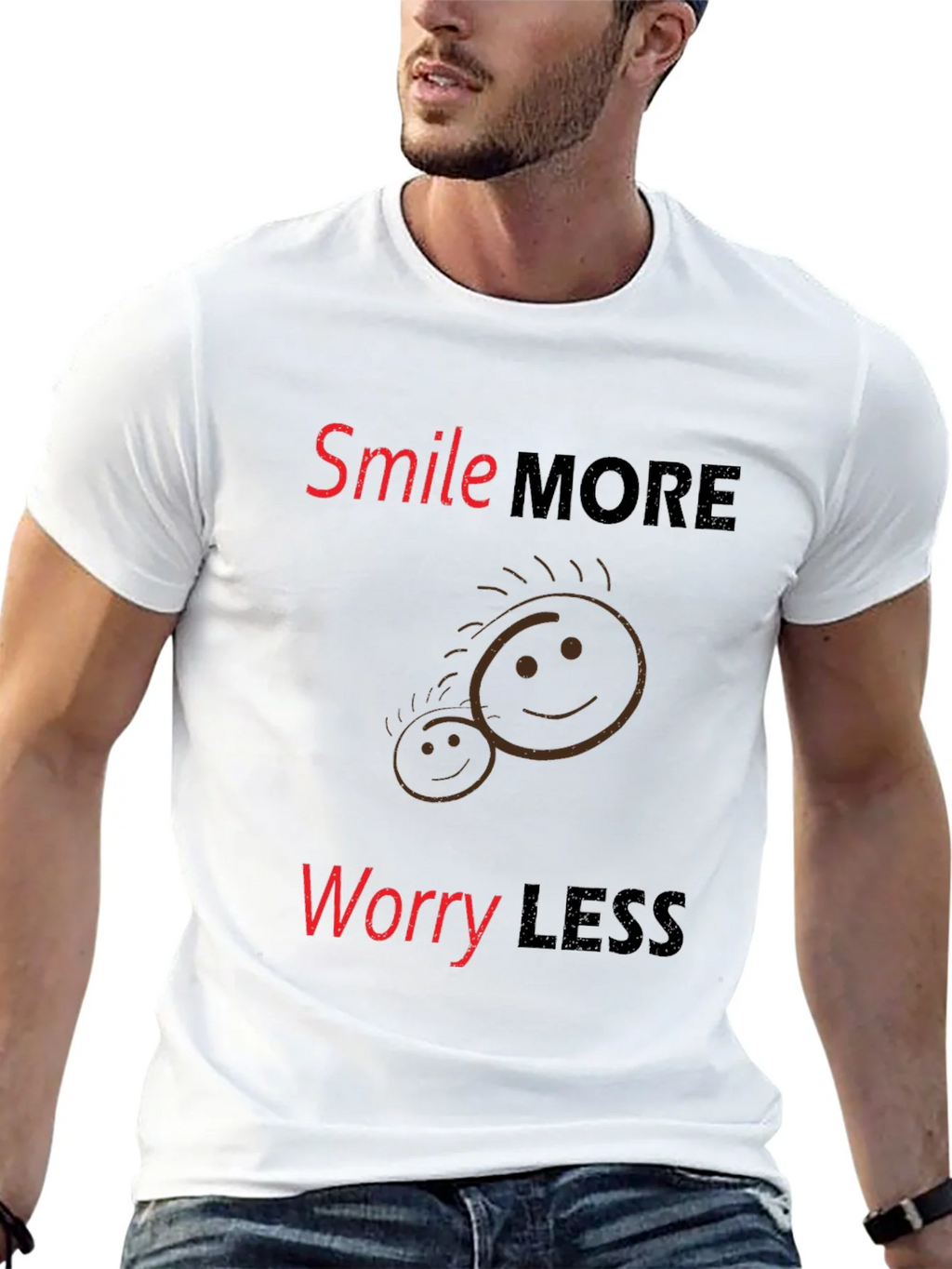 Smile More Worry Less Graphic Tee product image 12