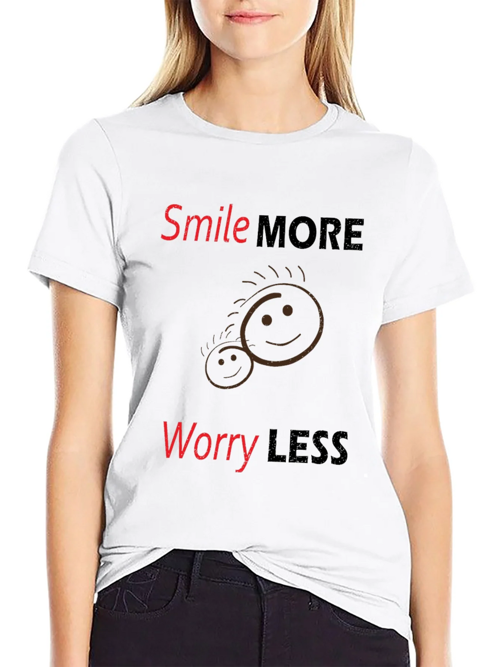 Smile More Worry Less Graphic Tee product image 8