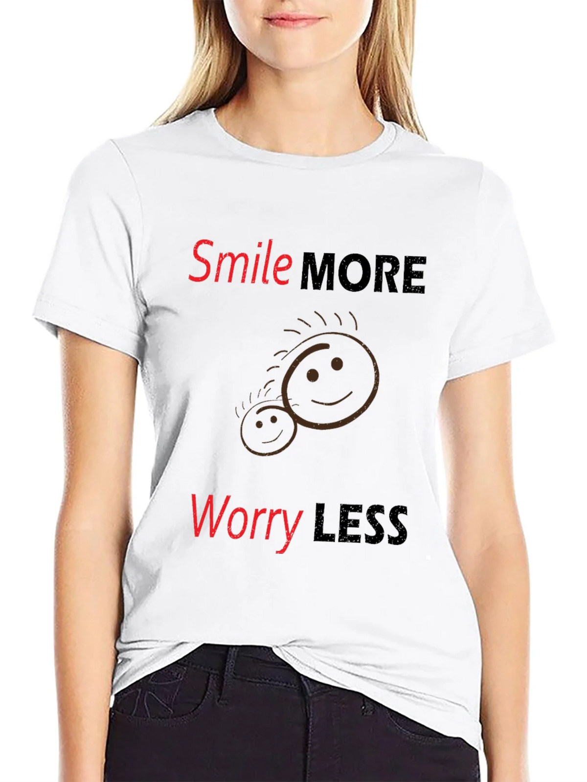 Smile More Worry Less Graphic Tee product image 8
