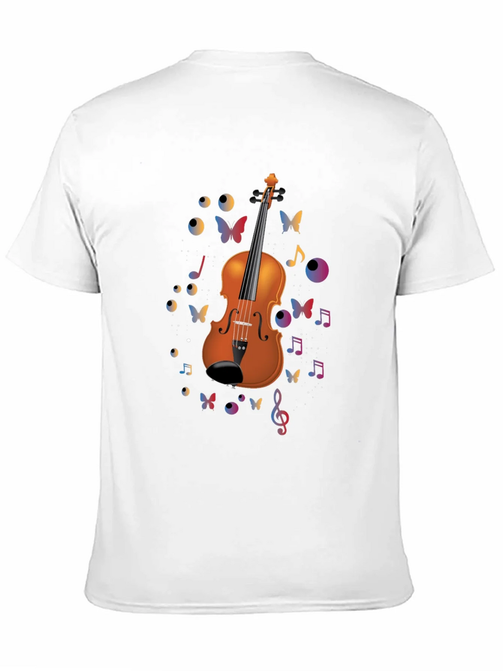 Violin Art Black T-Shirt - Musical Butterflies product image 10