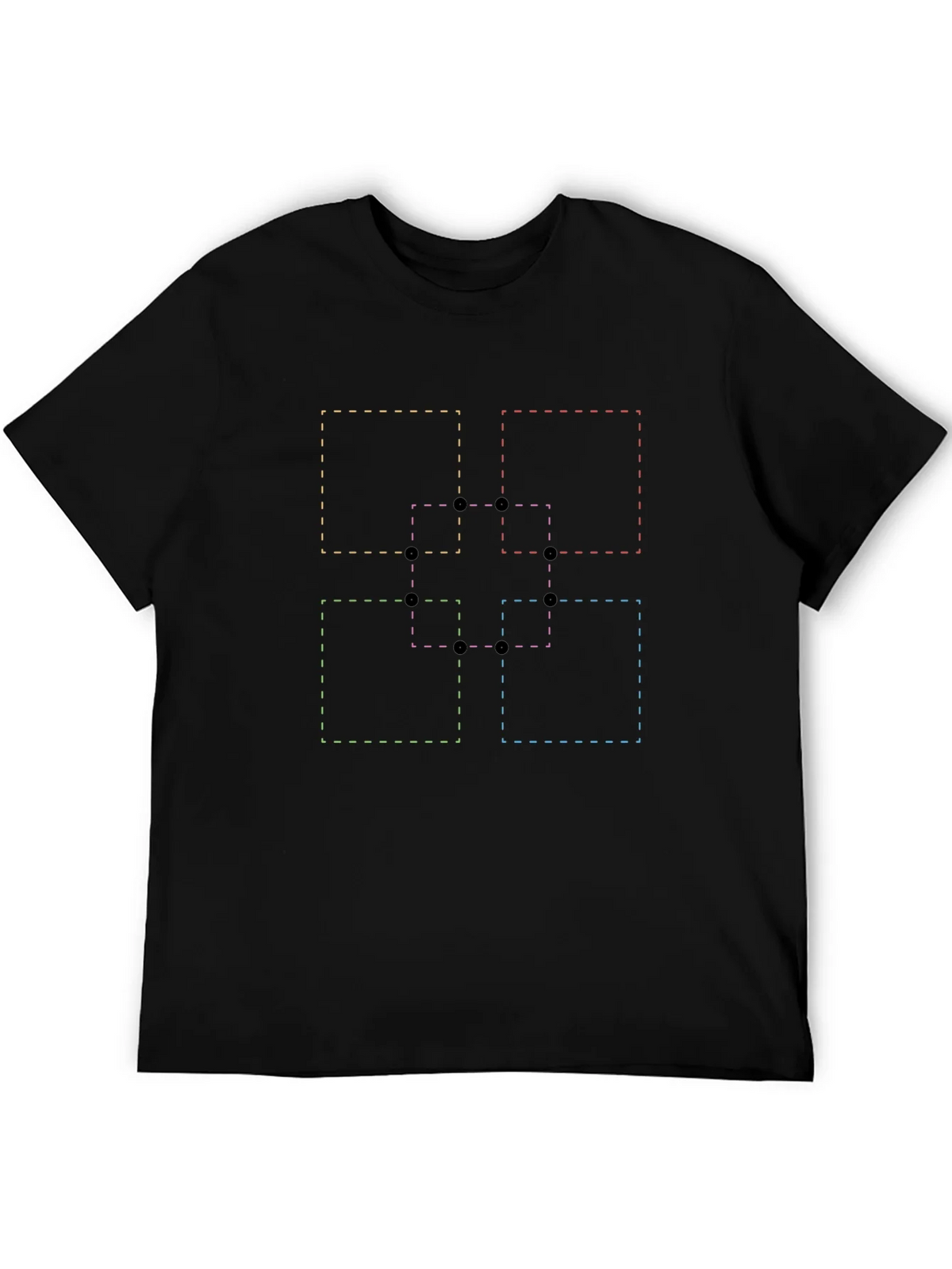 Abstract Geometric Squares Graphic T-Shirt product image 5