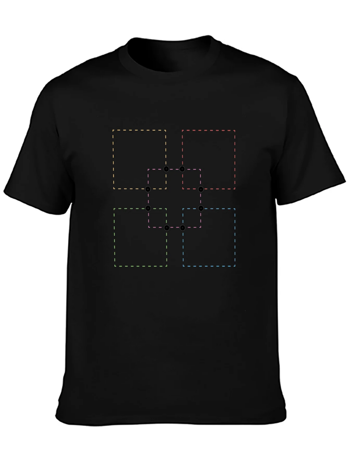 Abstract Geometric Squares Graphic T-Shirt product image 3