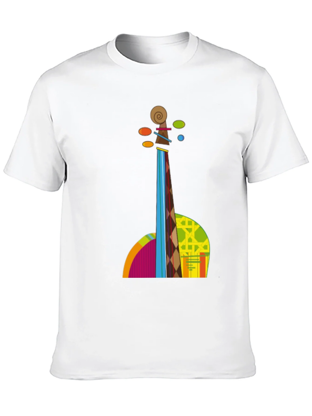Abstract Violin Graphic Tee - Black T-Shirt product image 9