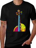 Abstract Violin Graphic Tee - Black T-Shirt product image 1