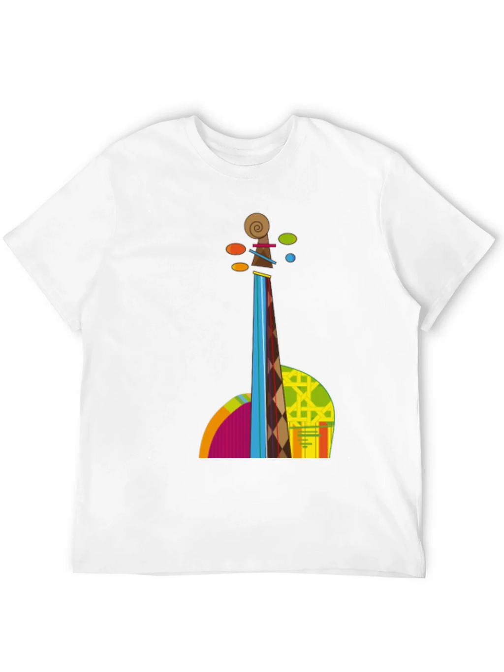 Abstract Violin Graphic Tee - Black T-Shirt product image 11