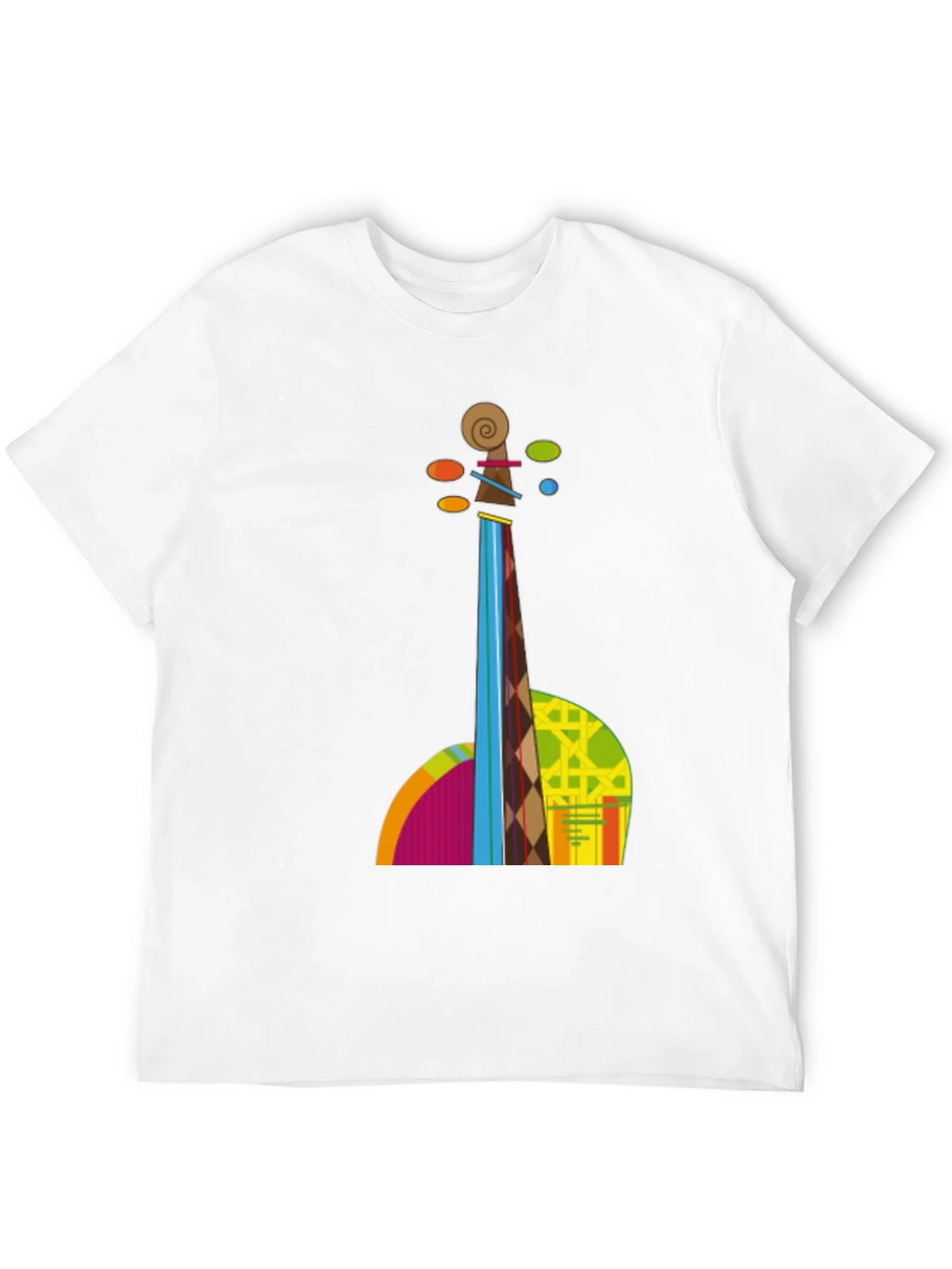 Abstract Violin Graphic Tee - Black T-Shirt product image 11