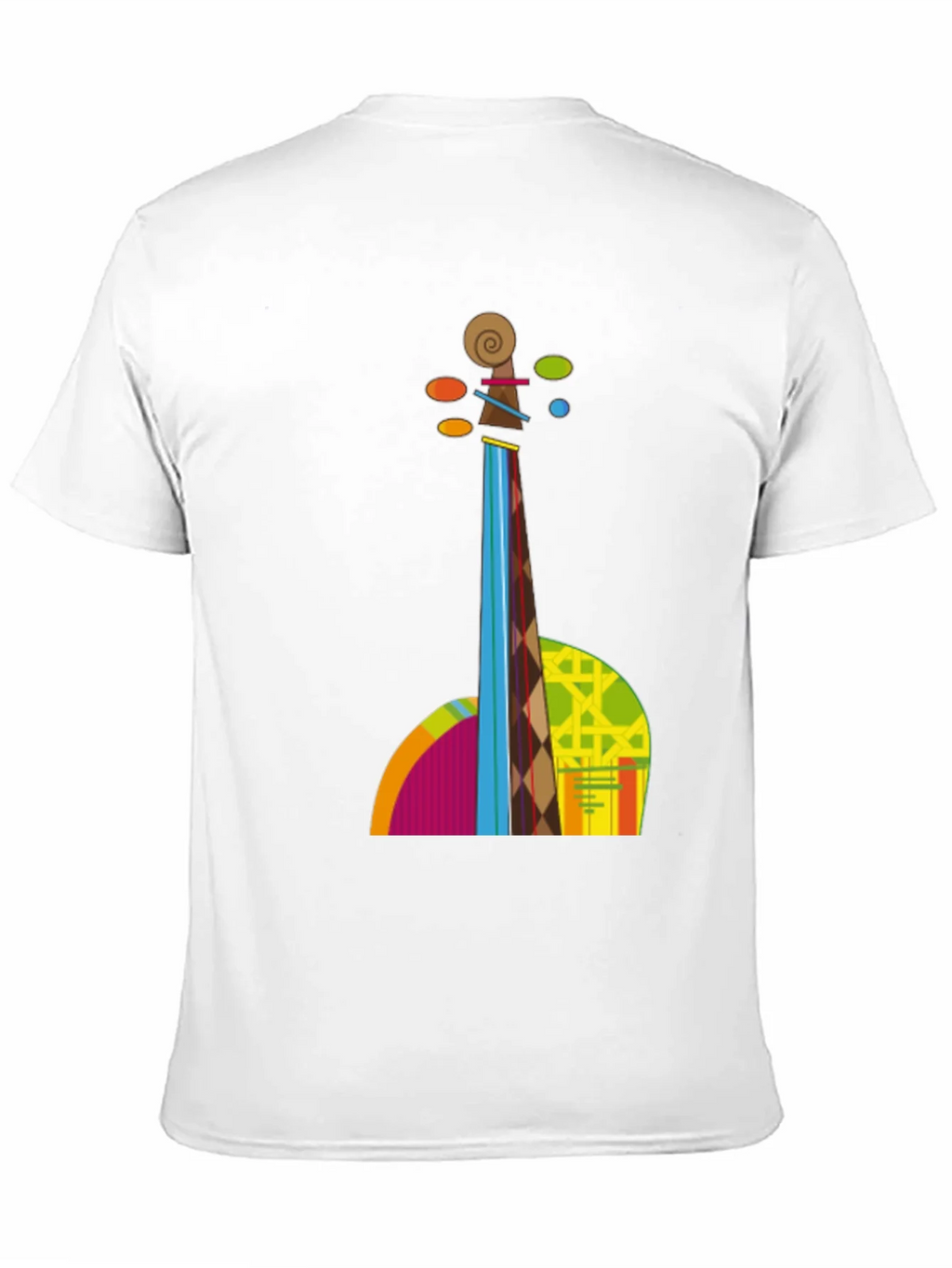 Abstract Violin Graphic Tee - Black T-Shirt product image 10