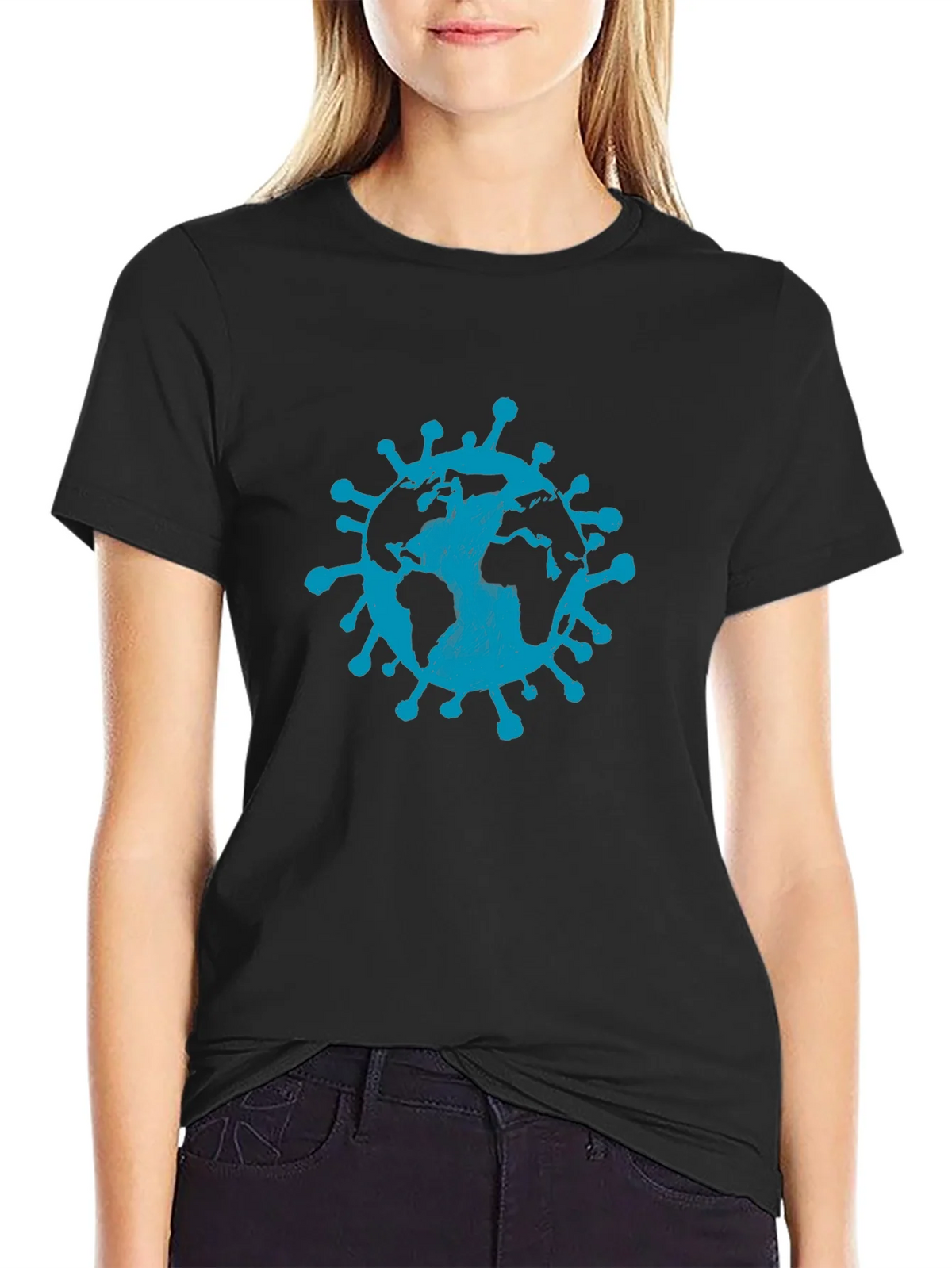 Earth Virus Graphic Tee - Black Short Sleeve product image 1