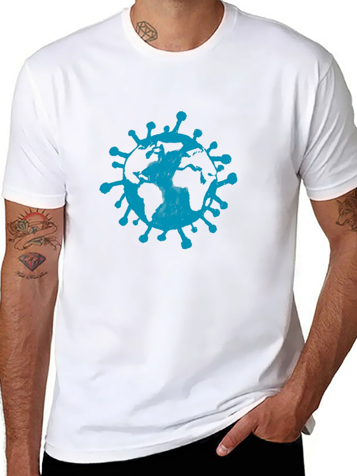Earth Virus Graphic Tee - Black Short Sleeve product image 4