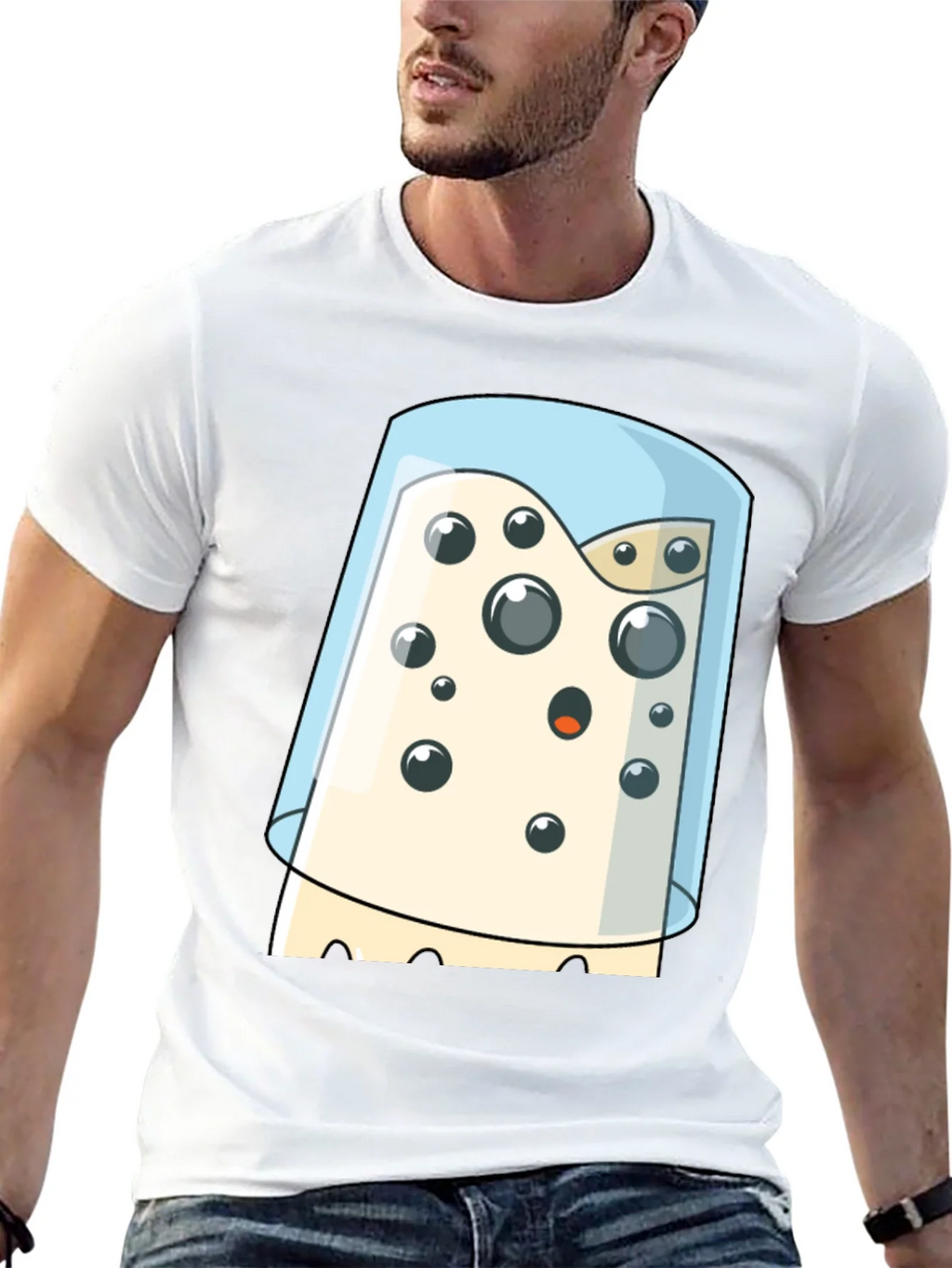 Cartoon Cheese Under Glass Graphic T-Shirt product image 12