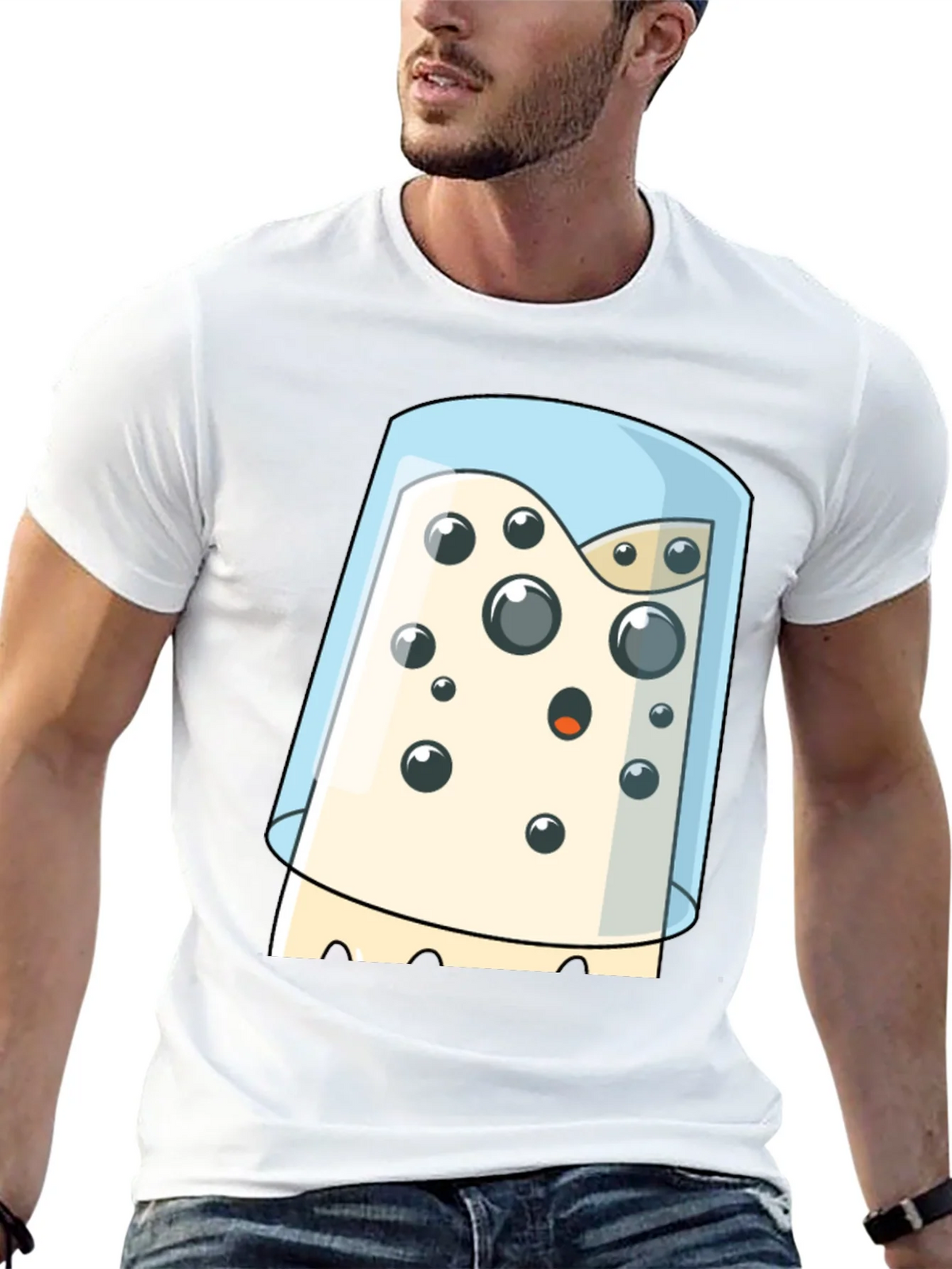 Cartoon Cheese Under Glass Graphic T-Shirt product image 12