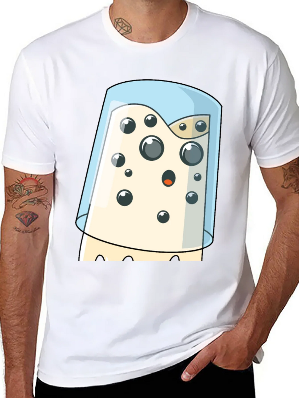 Cartoon Cheese Under Glass Graphic T-Shirt product image 7