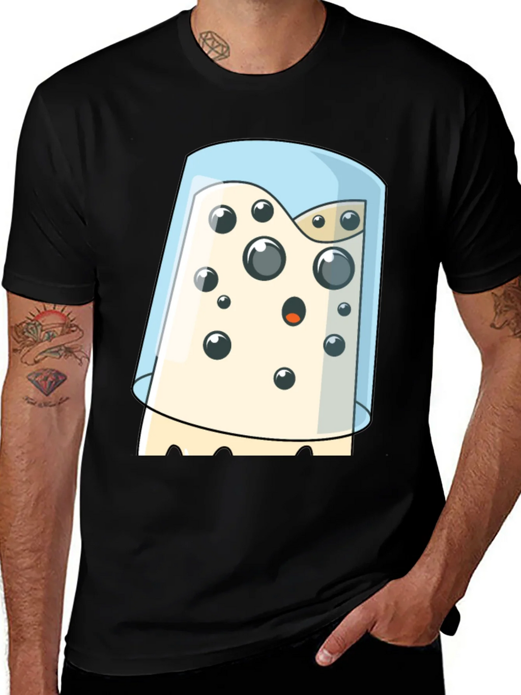 Cartoon Cheese Under Glass Graphic T-Shirt product image 1