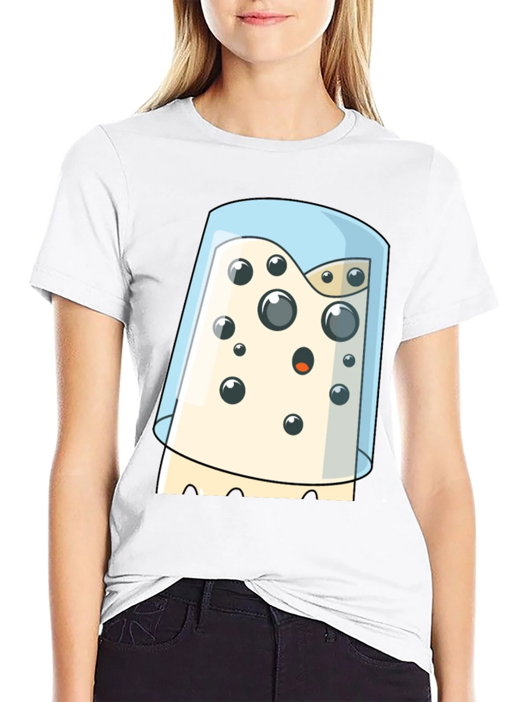 Cartoon Cheese Under Glass Graphic T-Shirt product image 8