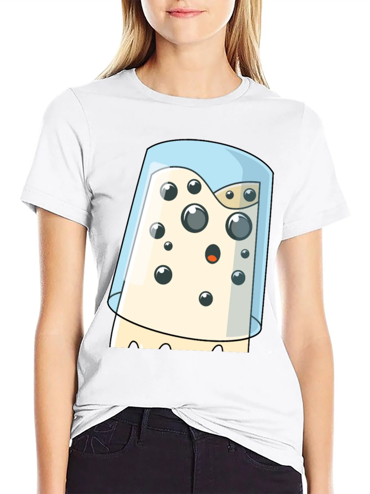 Cartoon Cheese Under Glass Graphic T-Shirt product image 8