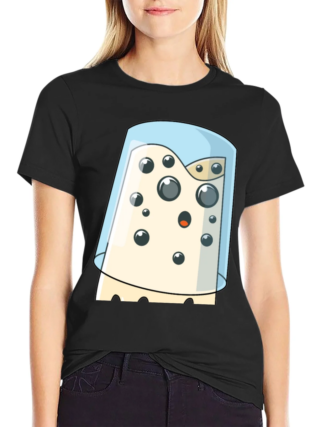 Cartoon Cheese Under Glass Graphic T-Shirt product image 2