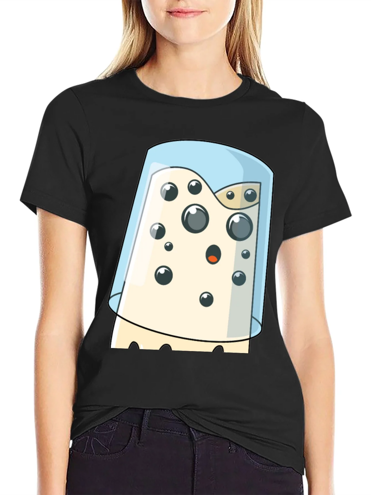 Cartoon Cheese Under Glass Graphic T-Shirt product image 2