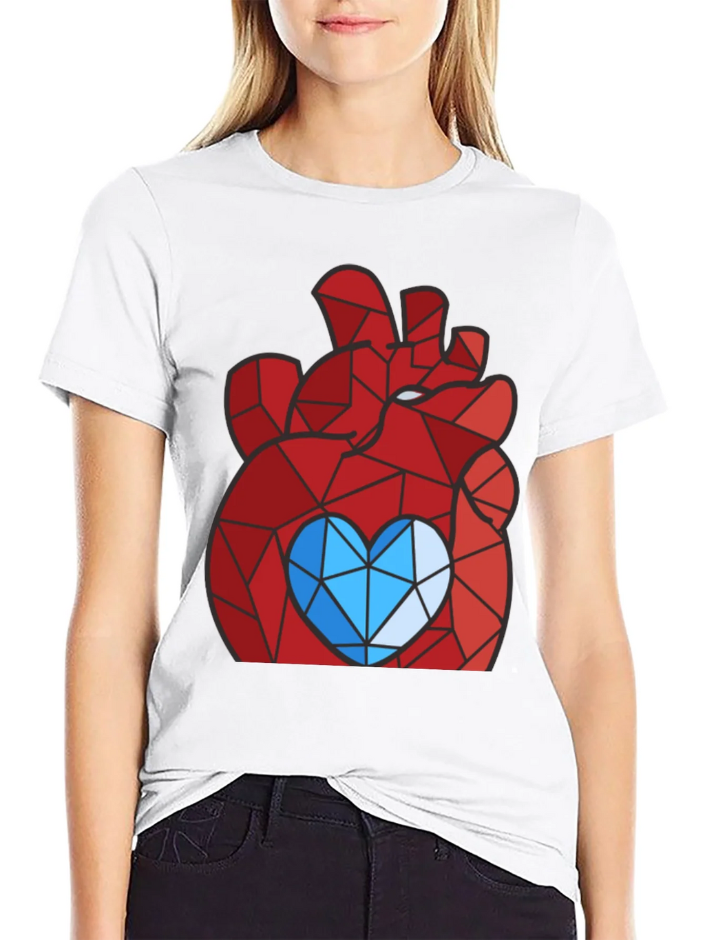 Geometric Heart Graphic Tee - Modern Style product image 7