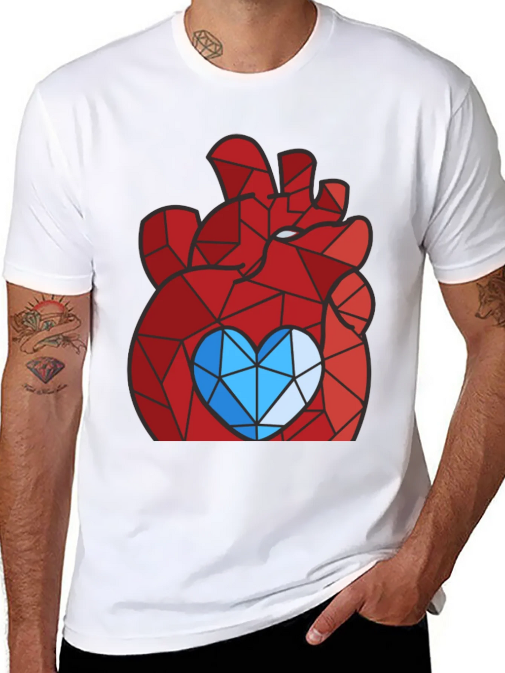 Geometric Heart Graphic Tee - Modern Style product image 6