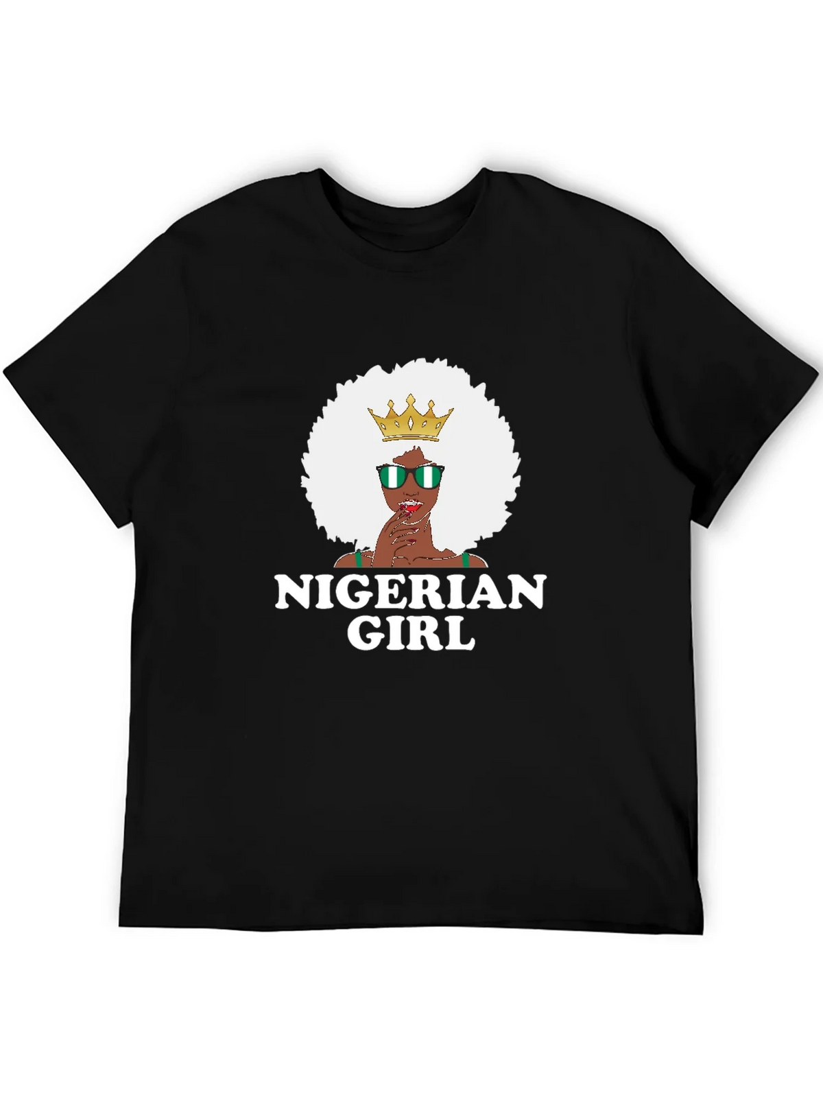 Nigerian Girl T-Shirt - Black Cotton Tee product image 2