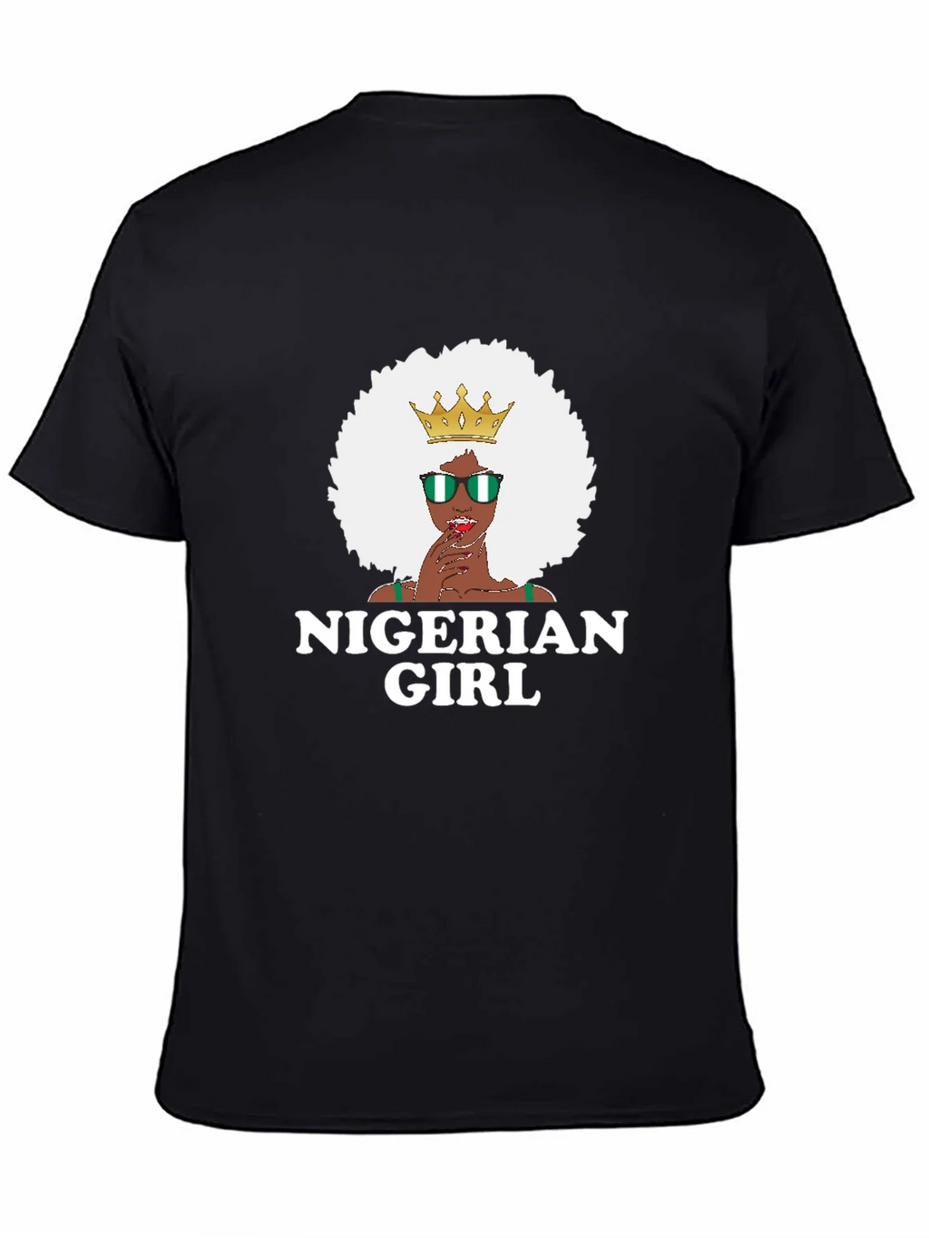 Nigerian Girl T-Shirt - Black Cotton Tee product image 1