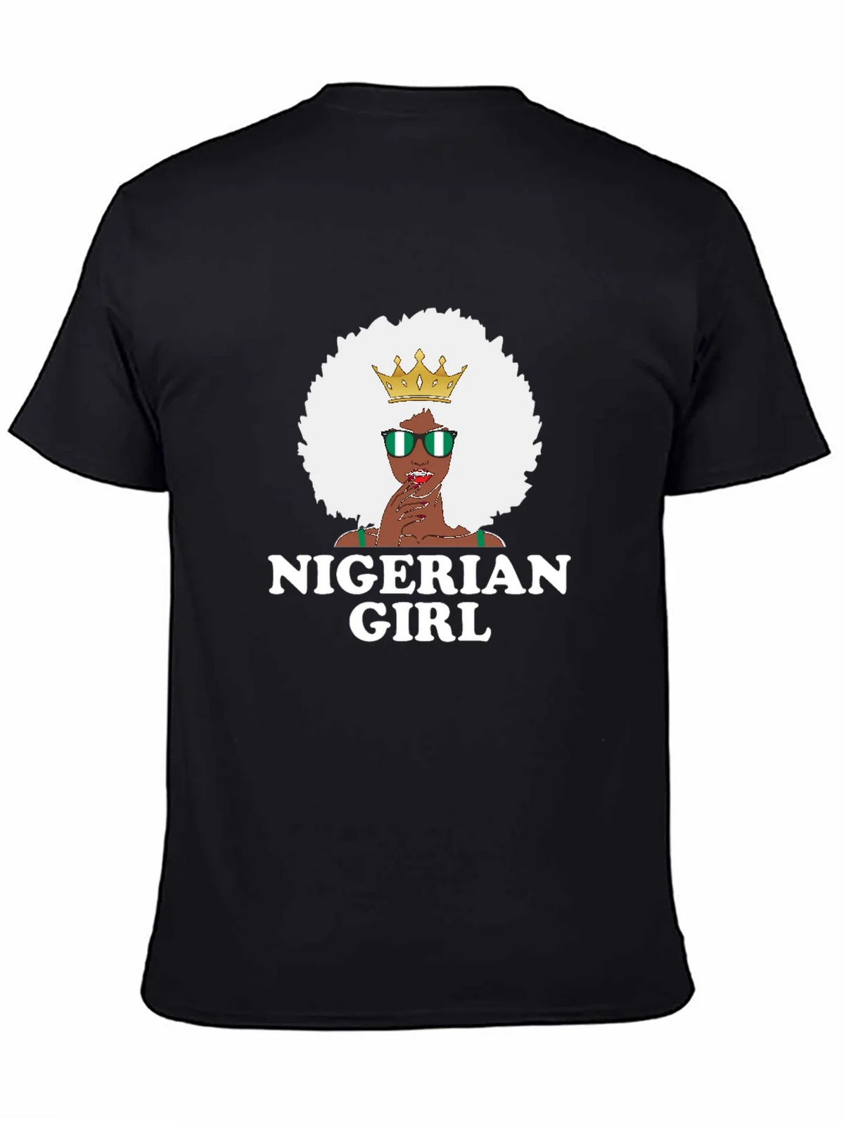Nigerian Girl T-Shirt - Black Cotton Tee product image 1