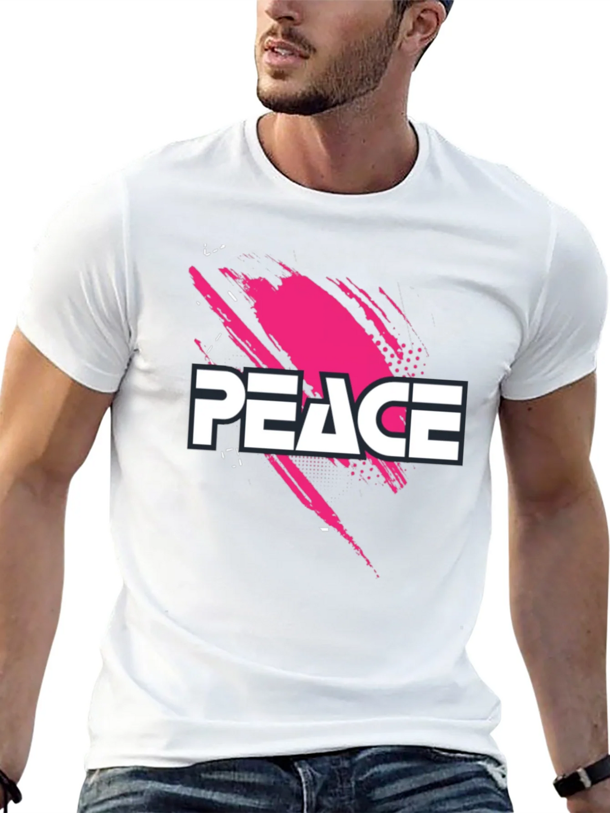 Peace Graphic Black T-Shirt product image 7