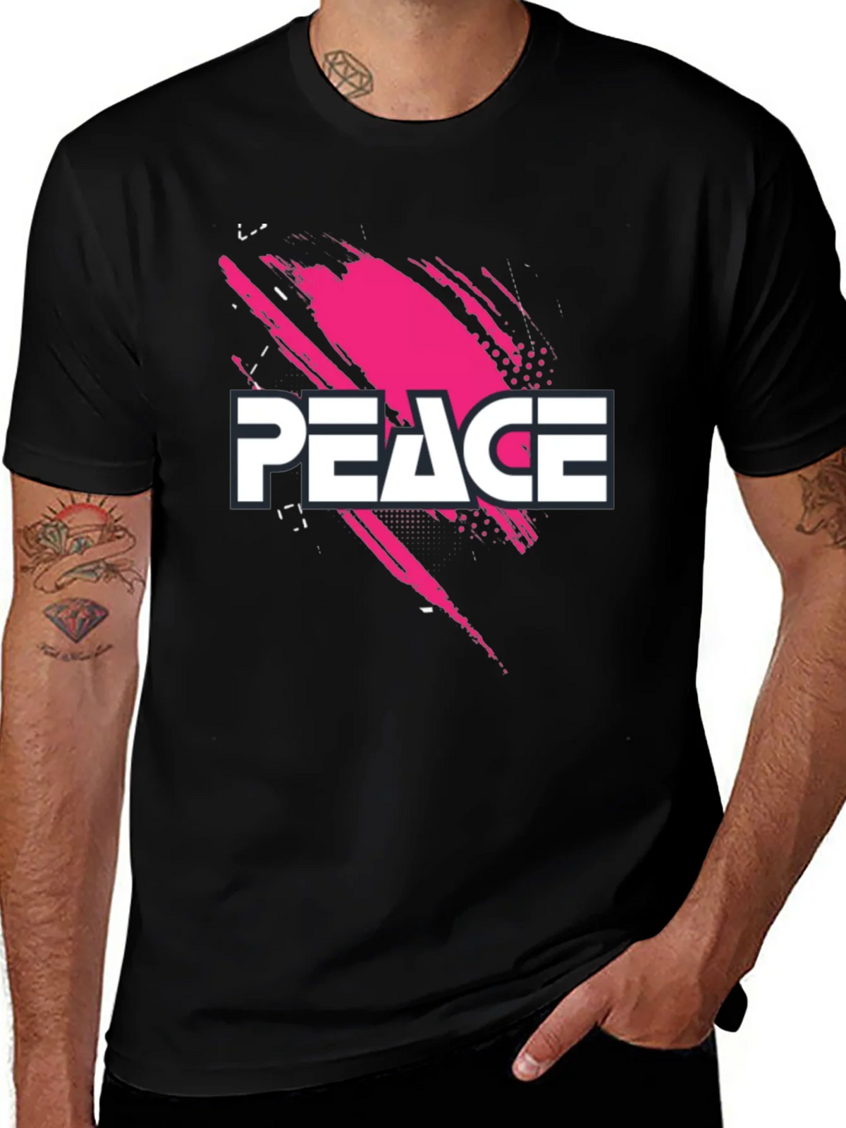 Peace Graphic Black T-Shirt product image 1