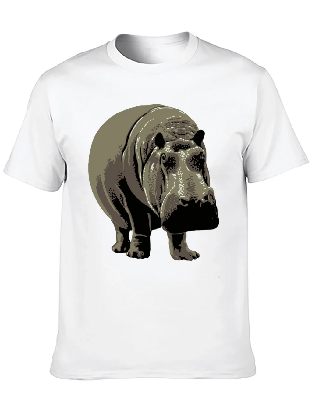 Hippo Graphic Tee - Black Cotton T-Shirt product image 4