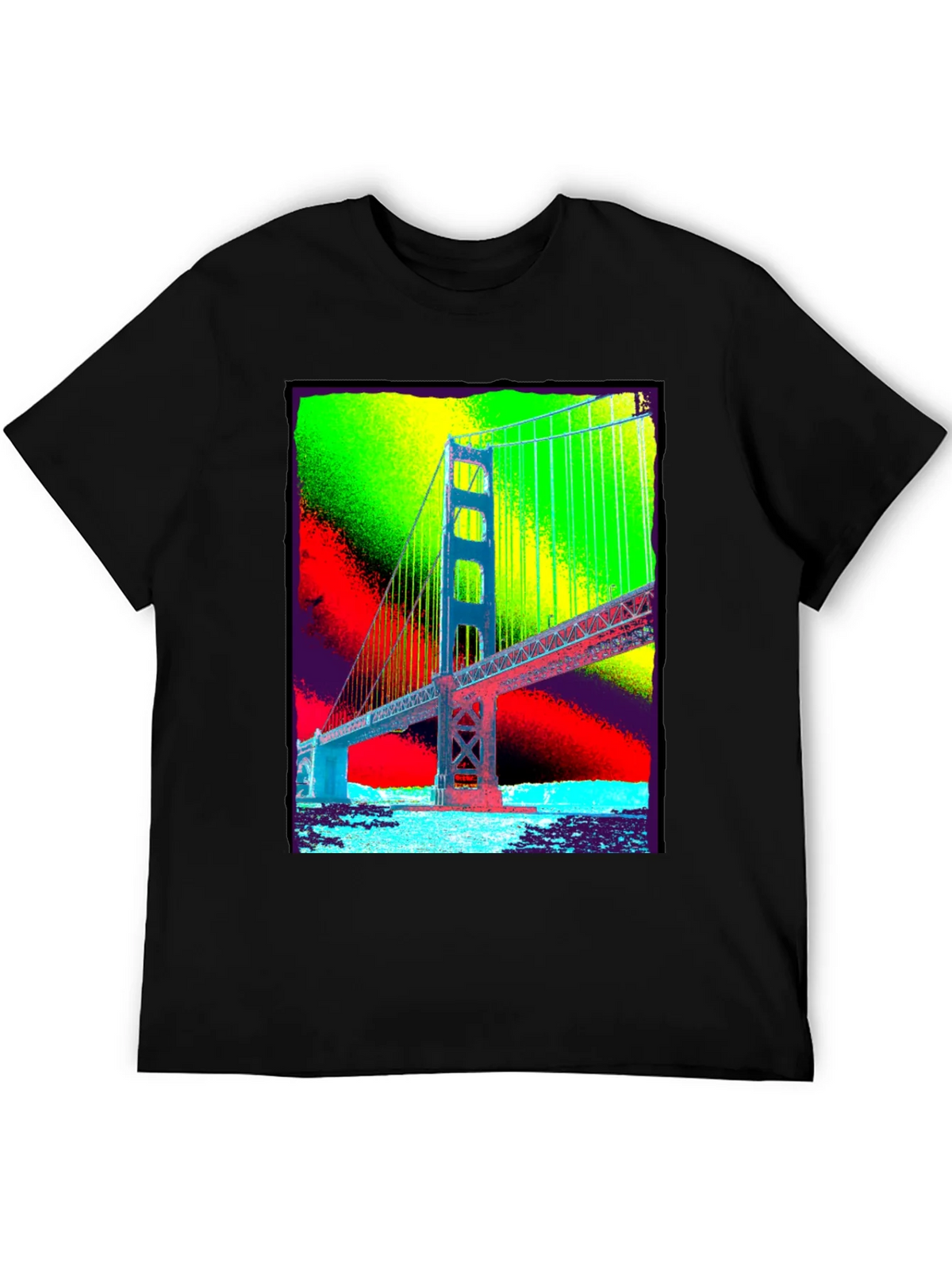 Golden Gate Bridge Graphic Tee - Vibrant Pop Art Design product image 3