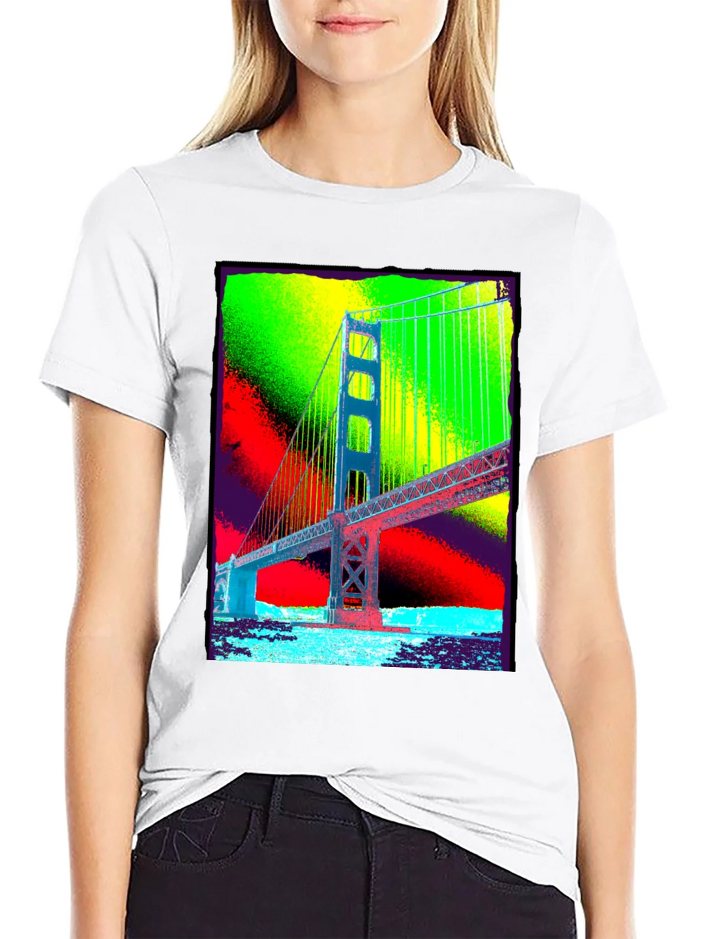 Golden Gate Bridge Graphic Tee - Vibrant Pop Art Design product image 6