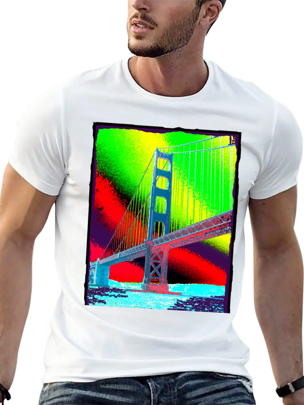 Golden Gate Bridge Graphic Tee - Vibrant Pop Art Design product image 10