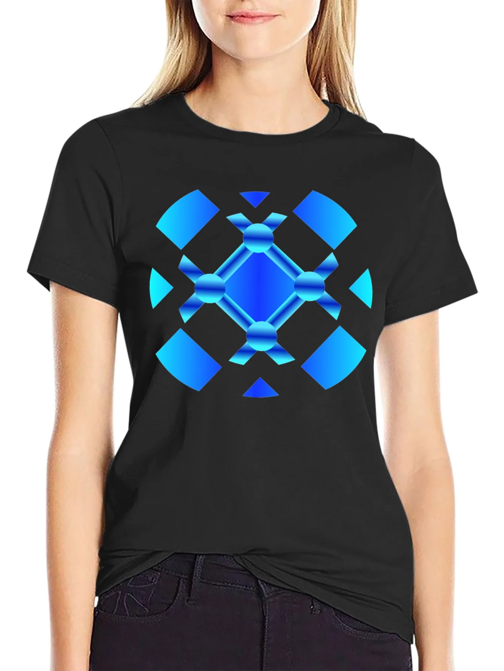 Abstract Graphic Tee - Modern Blue Design product image 2