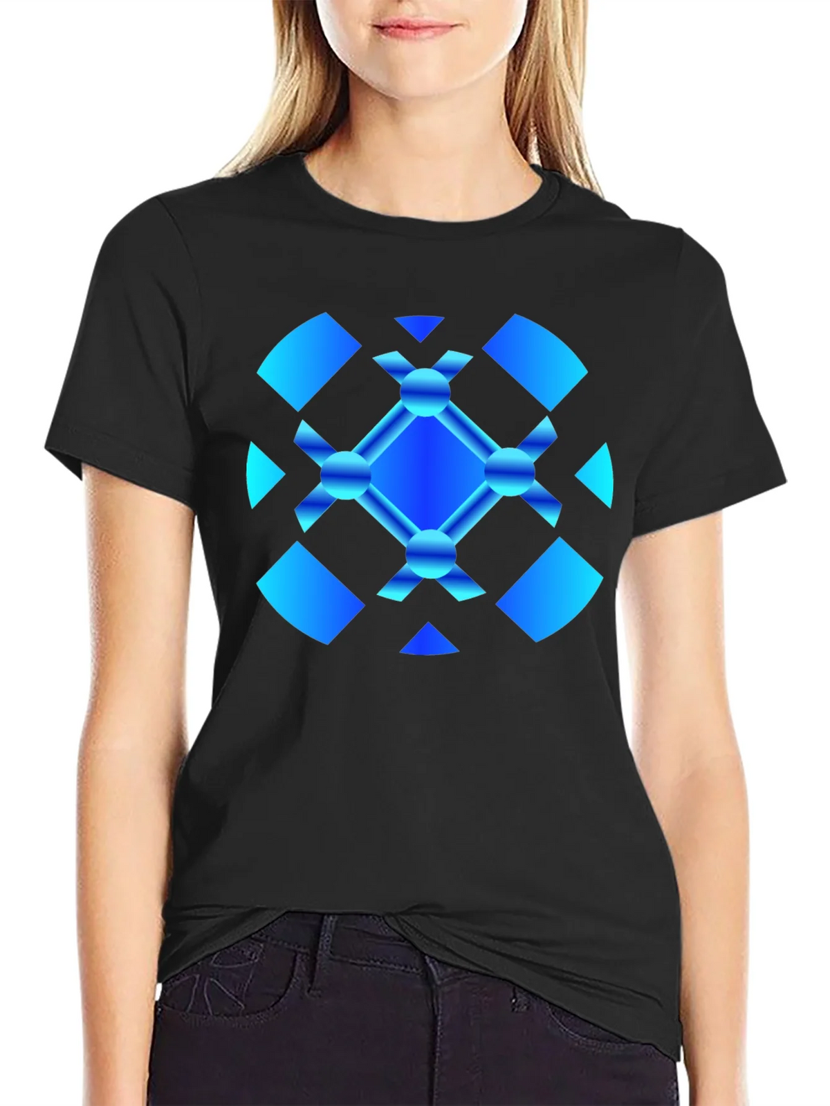 Abstract Graphic Tee - Modern Blue Design product image 2