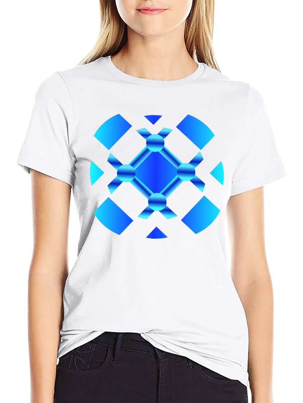 Abstract Graphic Tee - Modern Blue Design product image 8