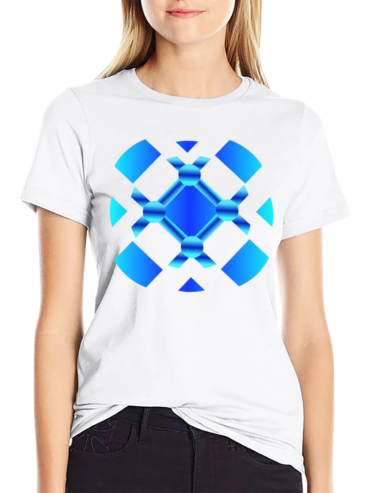 Abstract Graphic Tee - Modern Blue Design product image 8