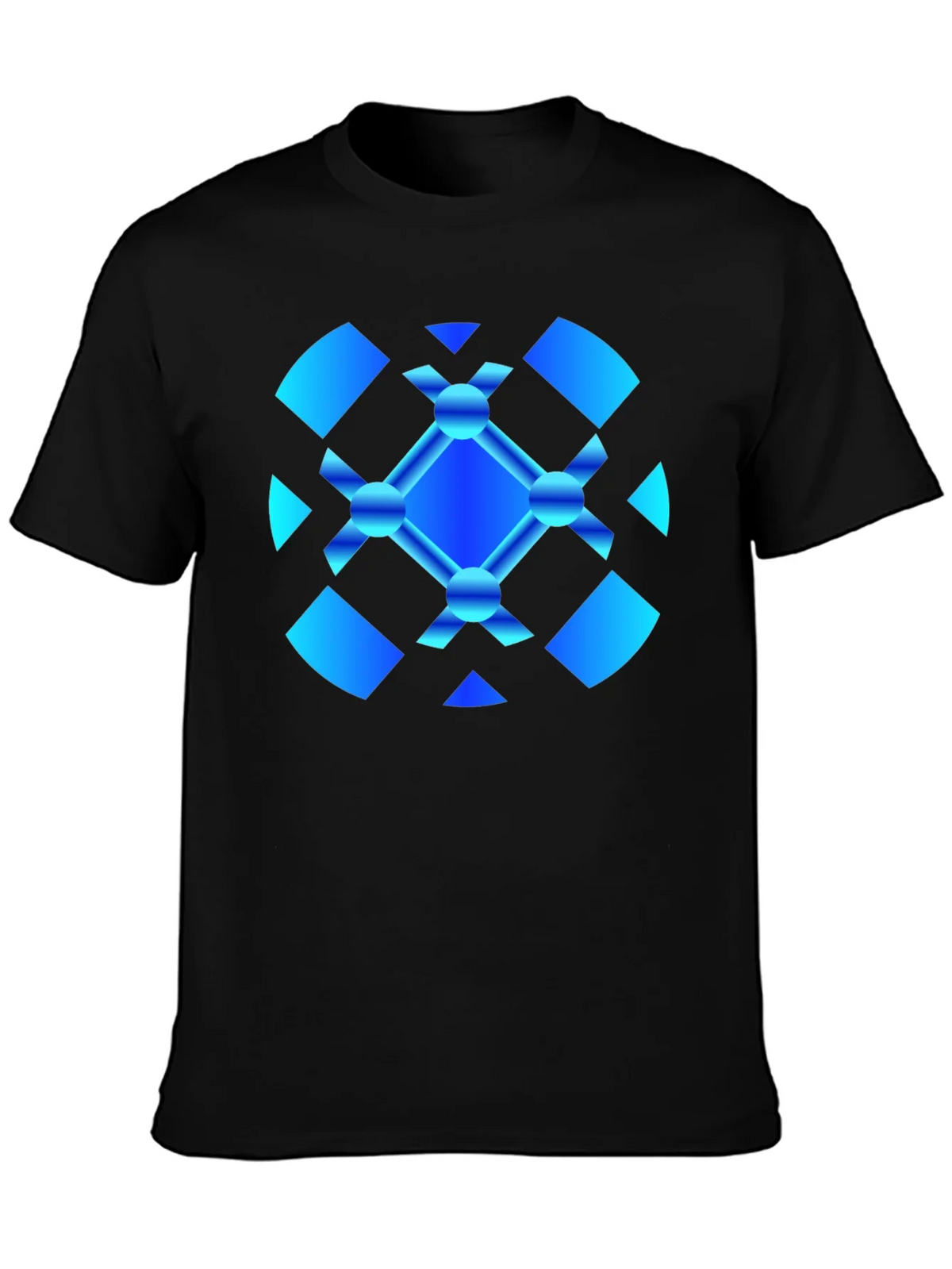 Abstract Graphic Tee - Modern Blue Design product image 3