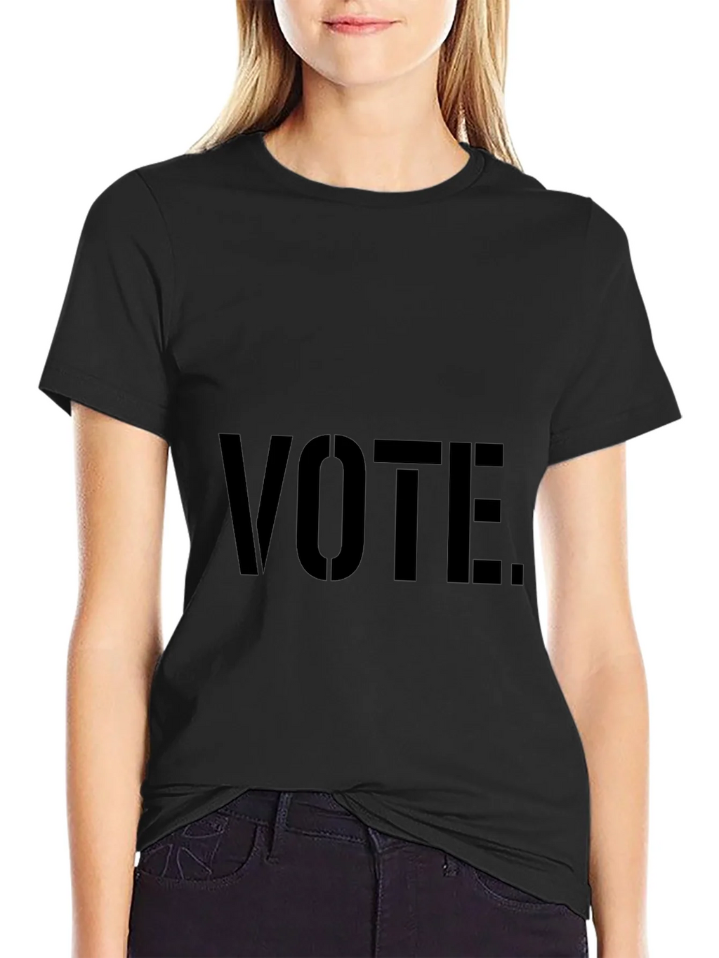 Vote Graphic T-Shirt - Black Crew Neck Tee product image 2