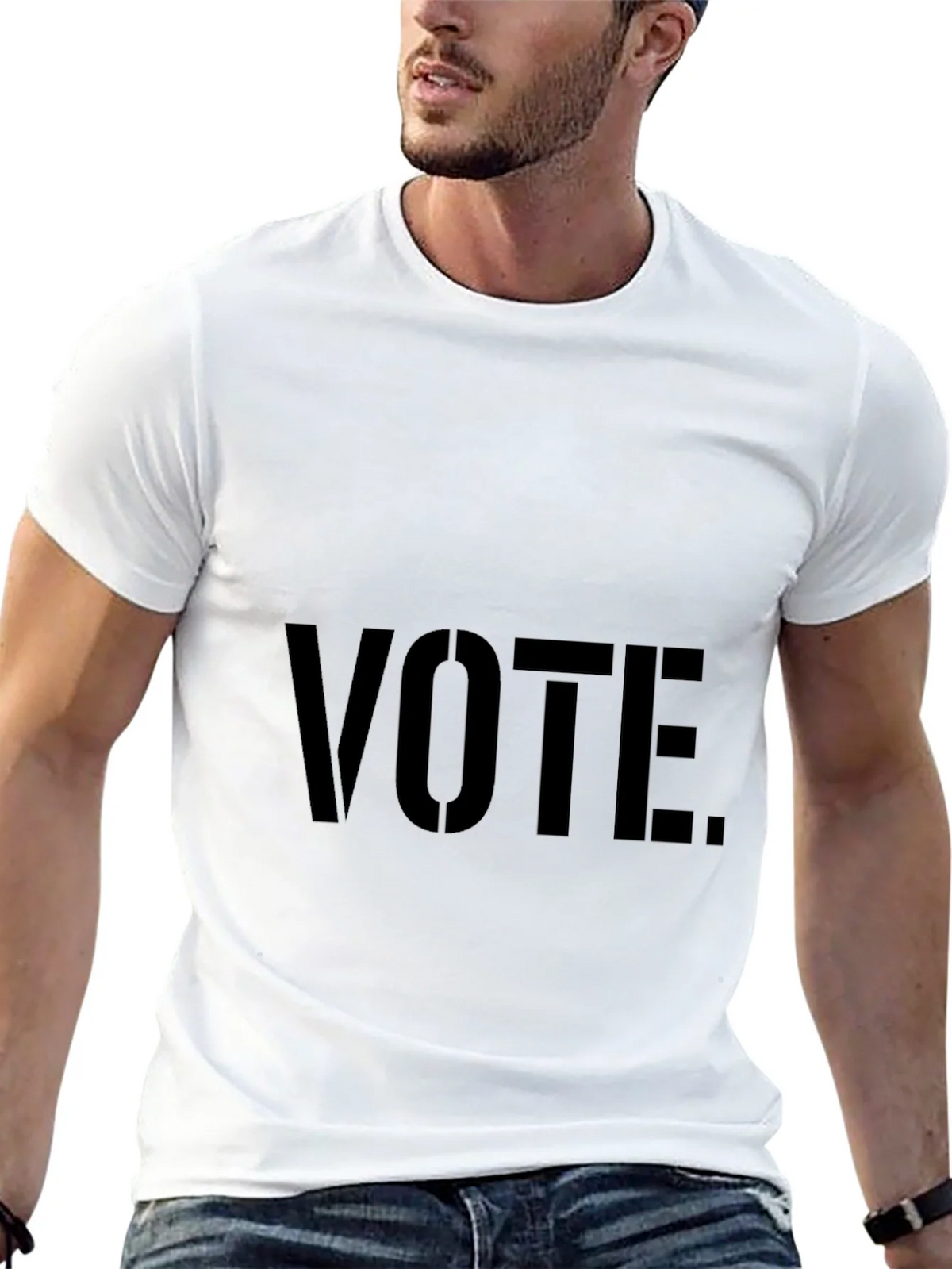 Vote Graphic T-Shirt - Black Crew Neck Tee product image 11