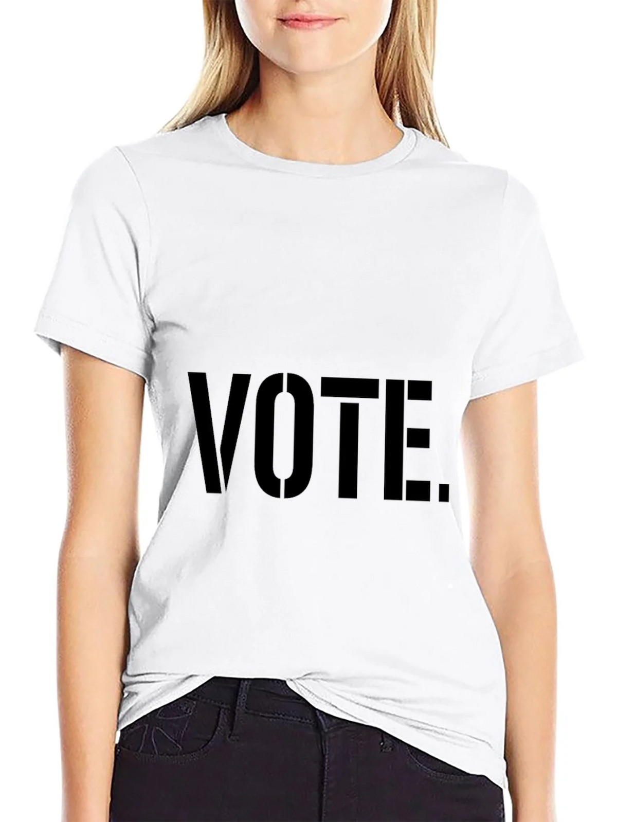 Vote Graphic T-Shirt - Black Crew Neck Tee product image 7