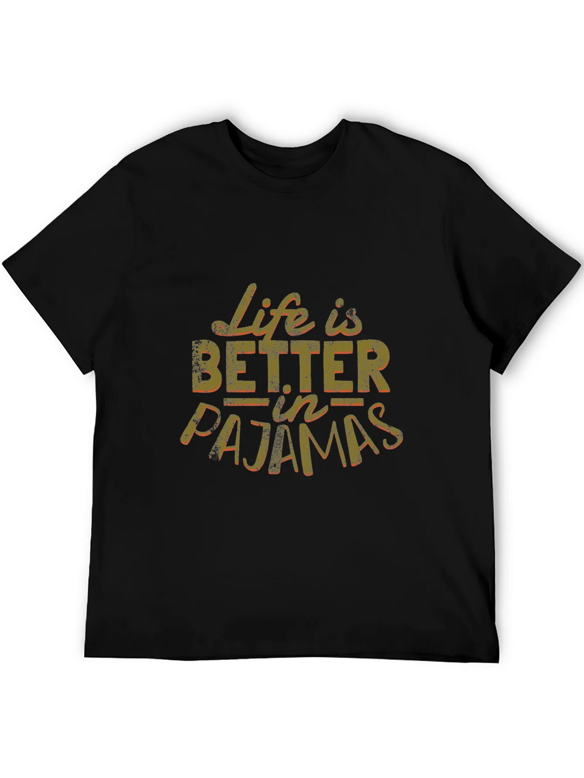 Life is Better in Pajamas Black Graphic Tee product image 3