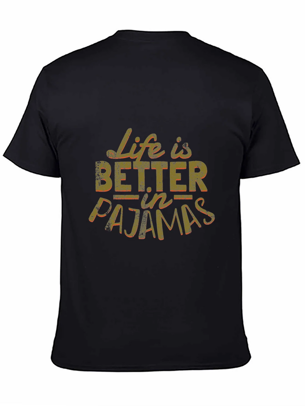 Life is Better in Pajamas Black Graphic Tee product image 2