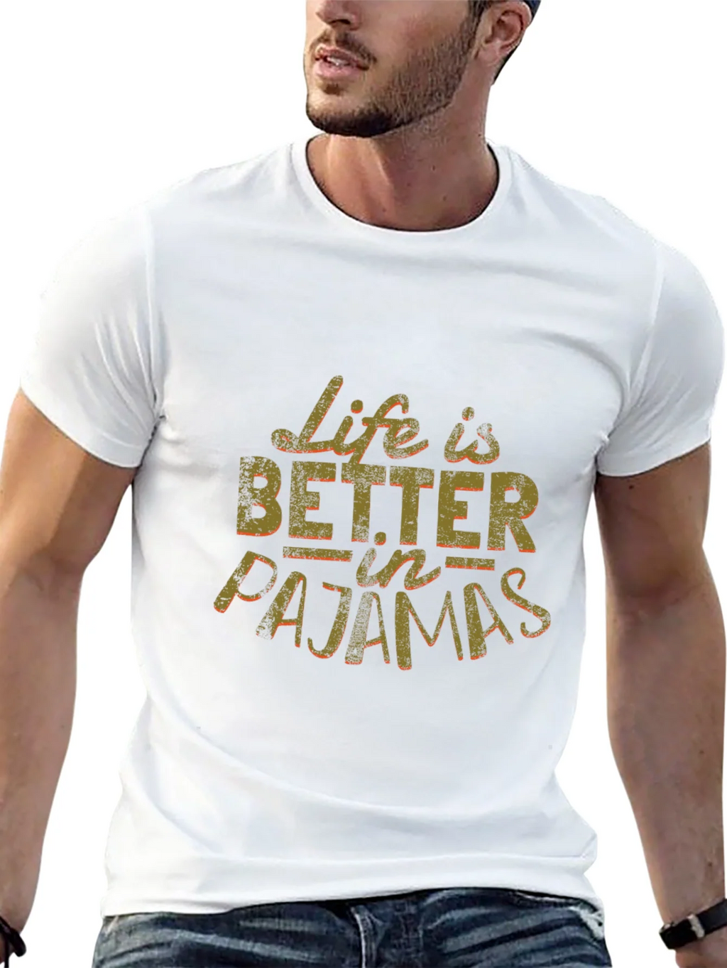 Life is Better in Pajamas Black Graphic Tee product image 10