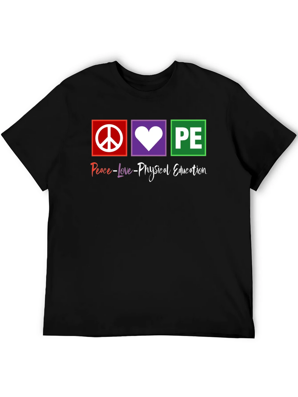 Peace Love Physical Education PE Teacher T-Shirt product image 5