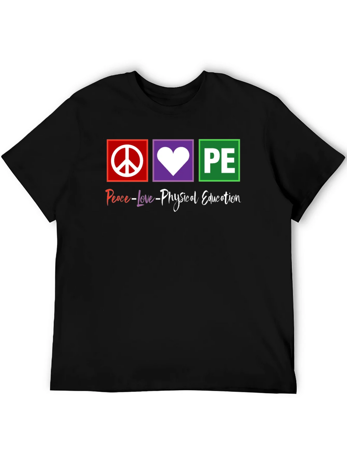 Peace Love Physical Education PE Teacher T-Shirt product image 5