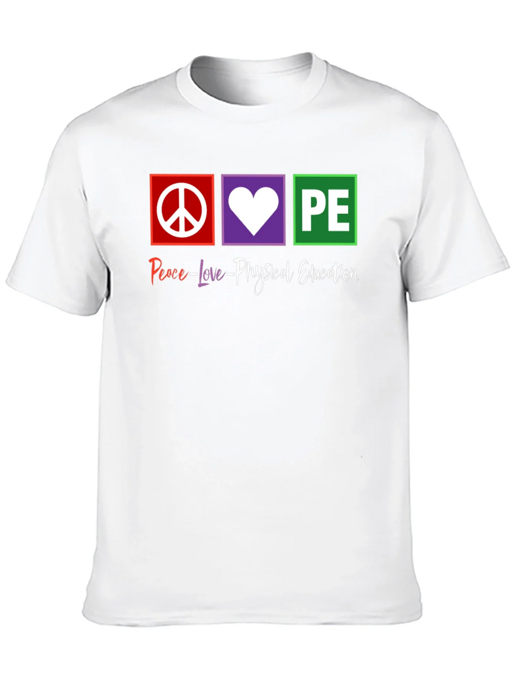 Peace Love Physical Education PE Teacher T-Shirt product image 9