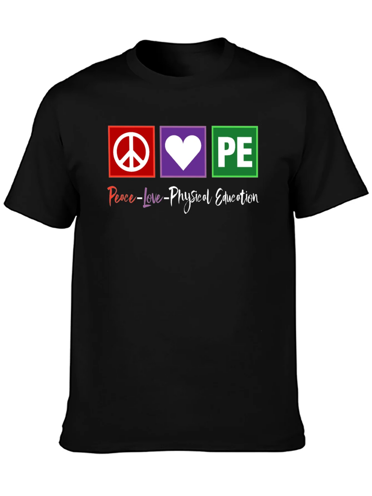 Peace Love Physical Education PE Teacher T-Shirt product image 3