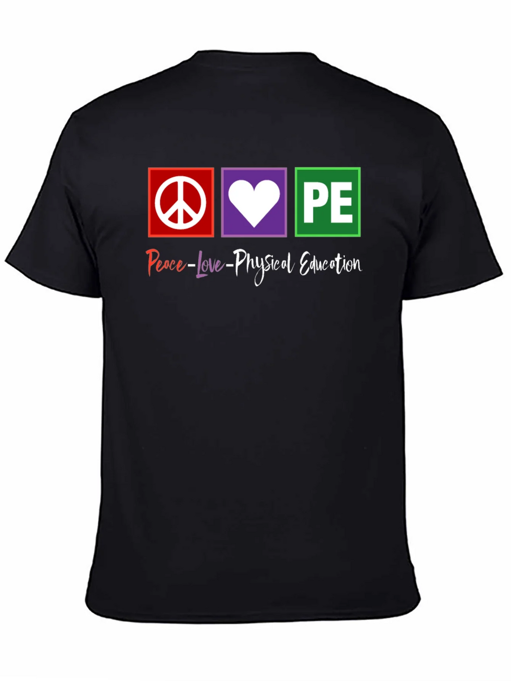Peace Love Physical Education PE Teacher T-Shirt product image 4