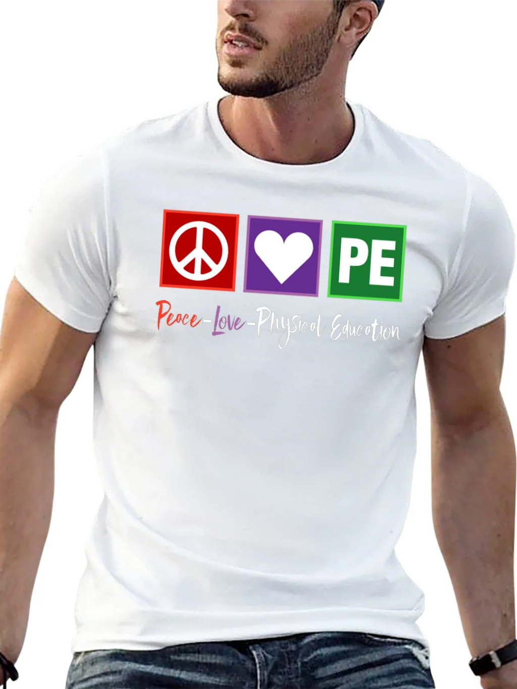 Peace Love Physical Education PE Teacher T-Shirt product image 12