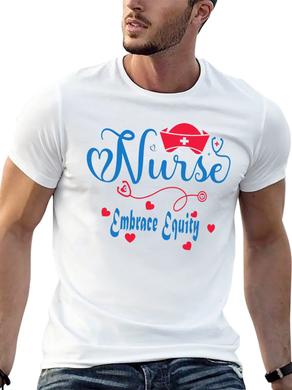 Nurse Embrace Equity Black T-Shirt product image 12